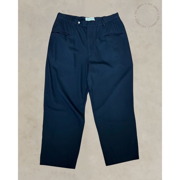 Vintage DOLCE and CABBANA Made in Italy Black High Waist Straight Trousers Pants - Picture 2 of 13